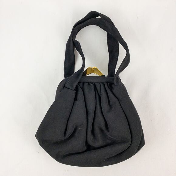 J. R. Julius Resnick Vintage Black Purse Bag Satin Coin Purse Womens One Size - Picture 5 of 16